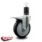 Service Caster 5'' Black Poly Swivel 1-5/8'' Expanding Stem Caster Total Lock Brake SCC-EXTTL20S514-PPUB-BLK-158 - alternate 2